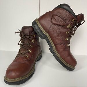 Wolverine Men's Buccaneer Work Boot Dark Brown Size 11 leather  Sturdy shoes